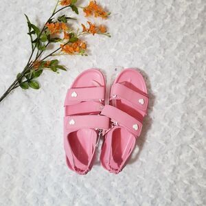 Chunky Y2K Style Sandals Limited Edition Stoney Clover Lane x Target pink and wh
